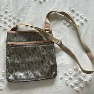 Michael Kors large silver crossbody